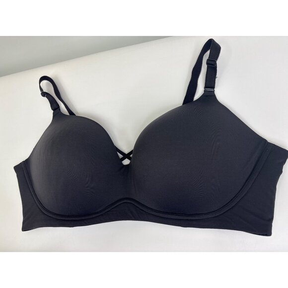 Torrid Curve 360 Back Smoothing Plunge Soft Wirefree Bra Black 46DD - Picture 2 of 4